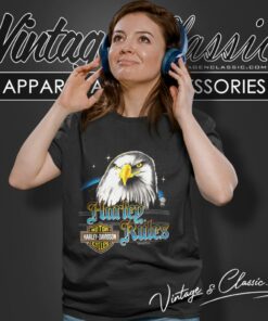 Vintage 1988 Eagle Harley Davidson Women T Shirt