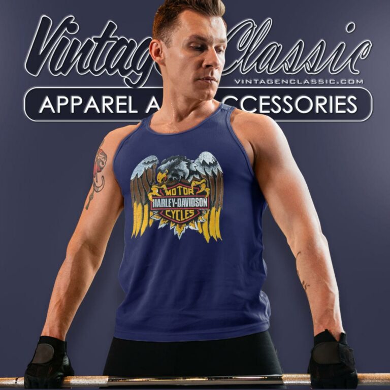 Vintage 1989 Harley Davidson Logo Eagle Tank Top Racerback Vintage 1989 Harley Davidson Logo Eagle Tank Top Racerback