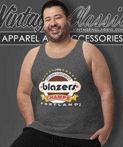 Vintage 1990 Portland Trail Blazers Western Champs Tank Top Racerback