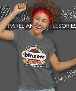 Vintage 1990 Portland Trail Blazers Western Champs Women T Shirt