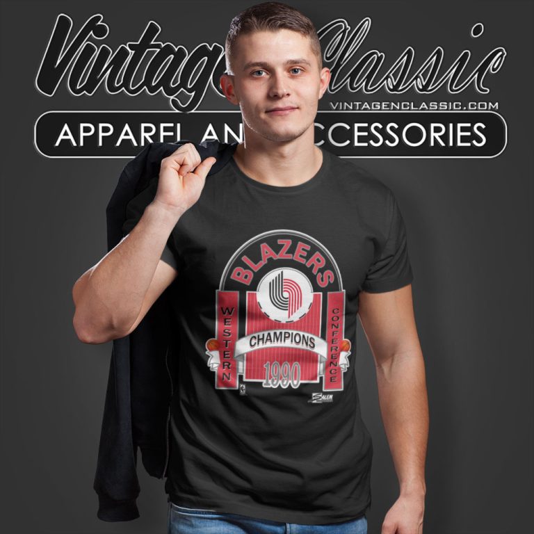 Vintage 1990 Portland Trail Blazers Western Conference Champion T Shirt Vintage 1990 Portland Trail Blazers Western Conference Champion T Shirt