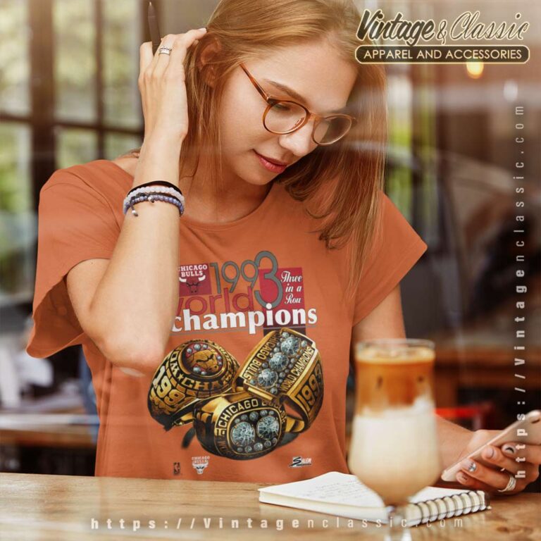 Vintage 1993 90s Chicago Bulls World Championship Women TShirt Vintage 1993 90s Chicago Bulls World Championship Women TShirt