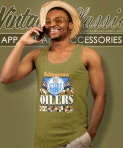 Vintage 1993 Edmonton Oilers Nhl Hockey Tank Top Racerback