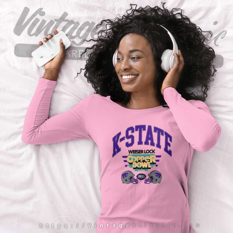 Vintage 1993 Kansas State University Wildcats Copper Bowl Long Sleeve Tee Vintage 1993 Kansas State University Wildcats Copper Bowl Long Sleeve Tee