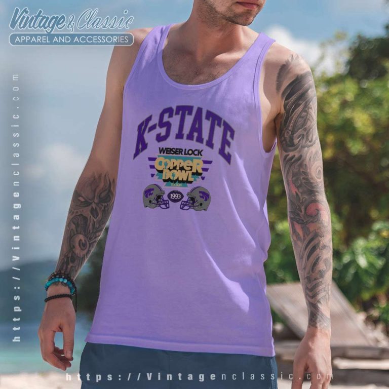 Vintage 1993 Kansas State University Wildcats Copper Bowl Tank Top Racerback Vintage 1993 Kansas State University Wildcats Copper Bowl Tank Top Racerback