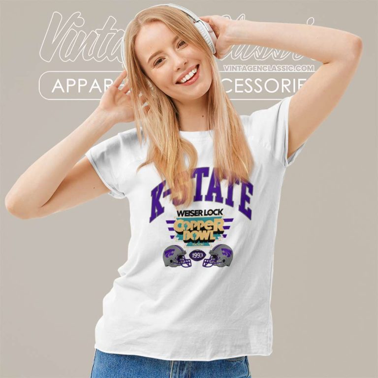 Vintage 1993 Kansas State University Wildcats Copper Bowl Women TShirt Vintage 1993 Kansas State University Wildcats Copper Bowl Women TShirt