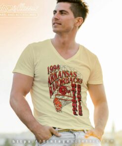 Vintage 1994 Arkansas Razorbacks National Champions Shirt 5 Vintage 1994 Arkansas Razorbacks National Champions V Neck TShirt