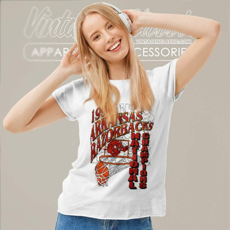 Vintage 1994 Arkansas Razorbacks National Champions Women TShirt Vintage 1994 Arkansas Razorbacks National Champions Women TShirt
