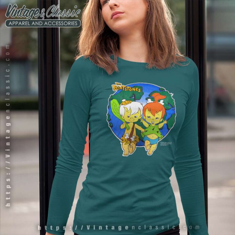 The Flintstones Bam Bam Pebbles Earth Long Sleeve Tee The Flintstones Bam Bam Pebbles Earth Long Sleeve Tee