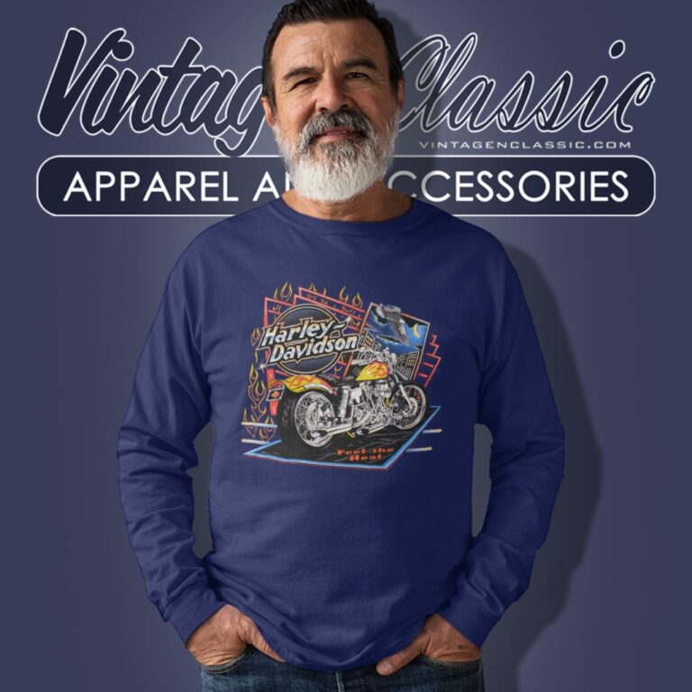 Vintage 1995 Harley Feel The Heat Muscle Tank Long Sleeve Tee Vintage 1995 Harley Feel The Heat Muscle Tank Long Sleeve Tee