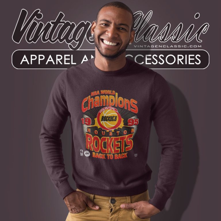 Vintage 1995 Nba World Champions Houston Rockets Back To Back Sweatshirt Vintage 1995 Nba World Champions Houston Rockets Back To Back Sweatshirt