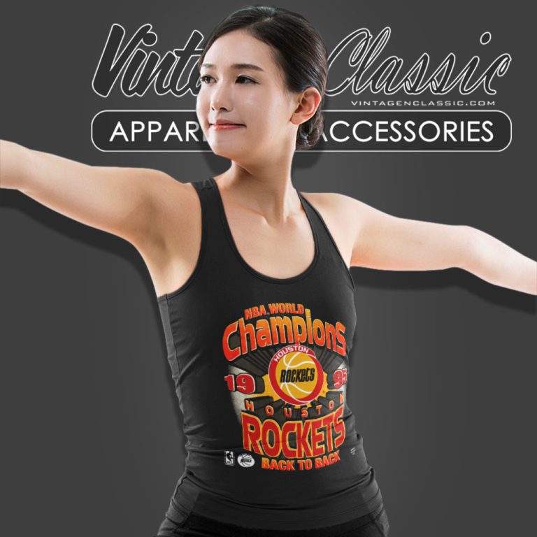 Vintage 1995 Nba World Champions Houston Rockets Back To Back Tank Top Racerback Vintage 1995 Nba World Champions Houston Rockets Back To Back Tank Top Racerback