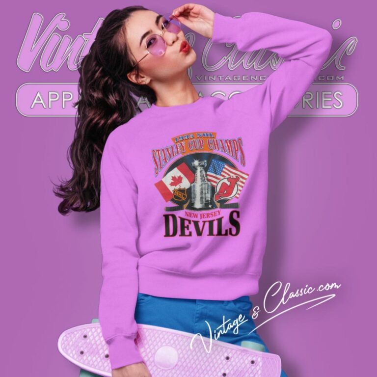 Vintage 1995 Nhl New Jersey Devils Stanley Cup Champions Sweatshirt Vintage 1995 Nhl New Jersey Devils Stanley Cup Champions Sweatshirt