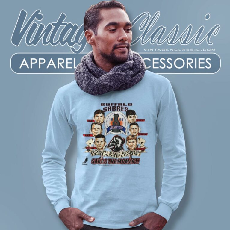 Vintage 1997 Buffalo Sabres Stanley Cup Hockey Long Sleeve Tee Vintage 1997 Buffalo Sabres Stanley Cup Hockey Long Sleeve Tee