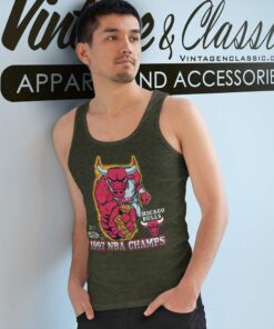 Vintage 1997 Chicago Bulls 5 Peat Nba Champs Tank Top Racerback