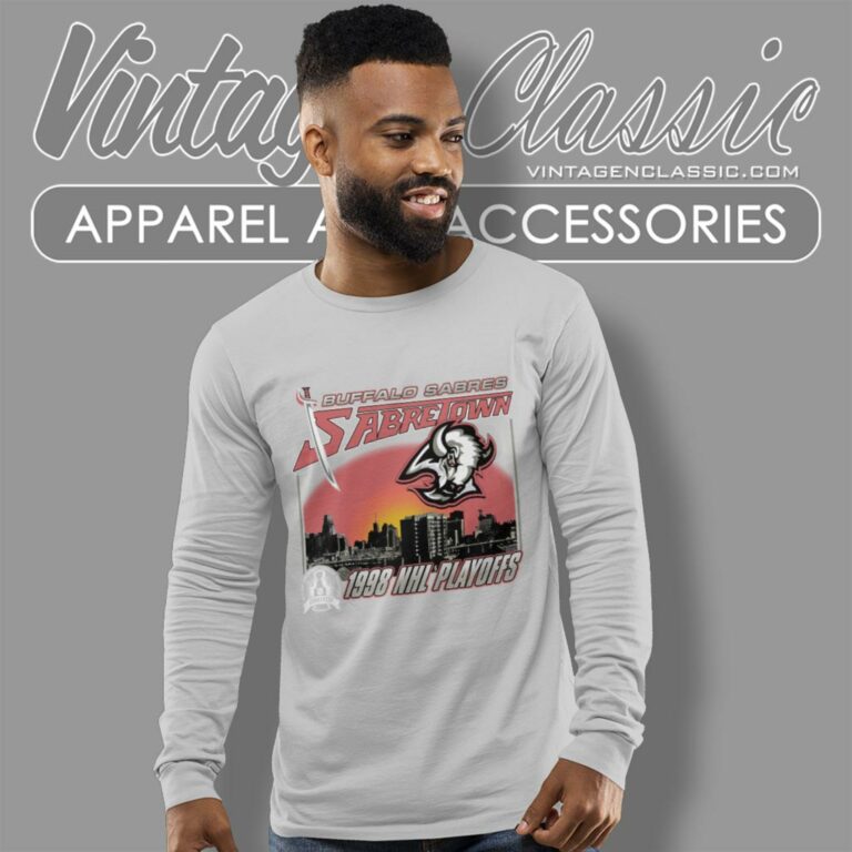 Vintage 1998 Buffalo Sabres Downtown Buffalo Ny Stanley Cup Long Sleeve Tee Vintage 1998 Buffalo Sabres Downtown Buffalo Ny Stanley Cup Long Sleeve Tee