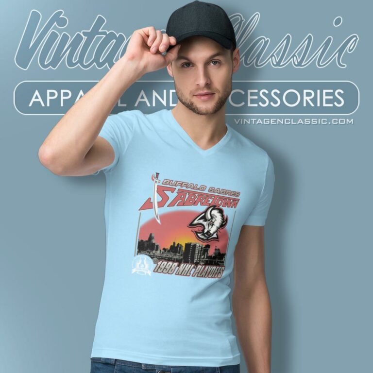 Vintage 1998 Buffalo Sabres Downtown Buffalo Ny Stanley Cup V Neck TShirt Vintage 1998 Buffalo Sabres Downtown Buffalo Ny Stanley Cup V Neck TShirt