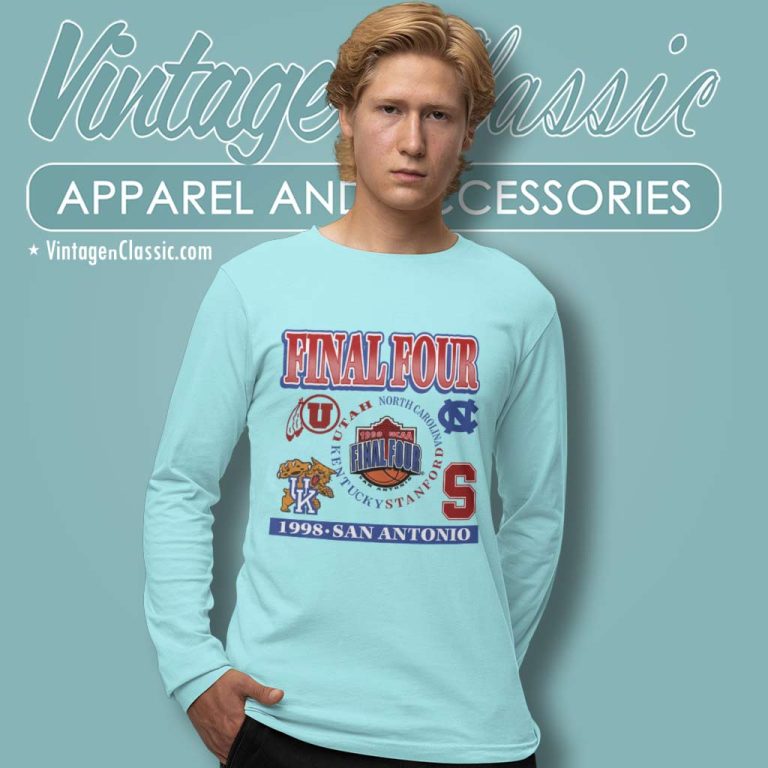 Vintage 1998 Final Utah North Carolina Kentucky Stanford Long Sleeve Tee Vintage 1998 Final Utah North Carolina Kentucky Stanford Long Sleeve Tee