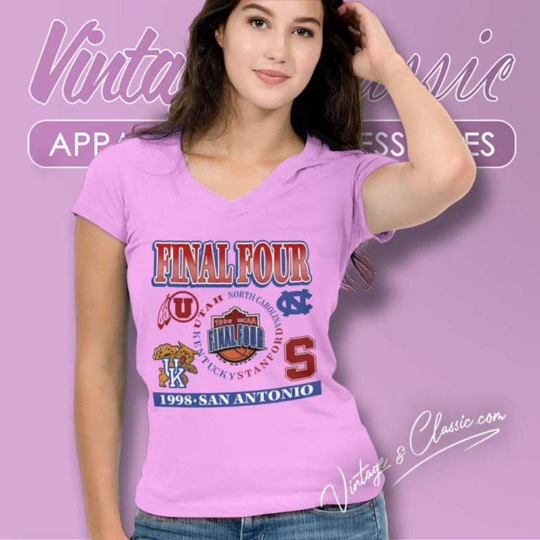 Vintage 1998 Final Utah North Carolina Kentucky Stanford V Neck TShirt Vintage 1998 Final Utah North Carolina Kentucky Stanford V Neck TShirt