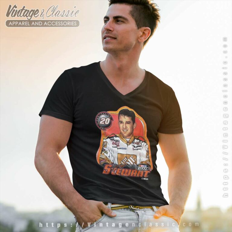 Vintage 2000 Tony Stewart Nascar V Neck TShirt Vintage 2000 Tony Stewart Nascar V Neck TShirt