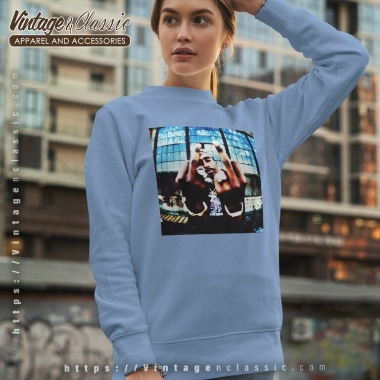 Vintage 2pac Tupac Middle Fingers Sweatshirt Vintage 2pac Tupac Middle Fingers Sweatshirt