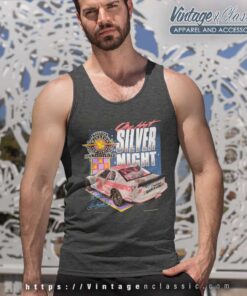 Vintage 3 Dale Earnhardt Nascar Shirt One Hot Silver Night Tank Top Racerback