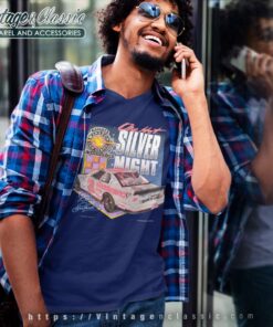 Vintage 3 Dale Earnhardt Nascar Shirt One Hot Silver Night 5 Vintage 3 Dale Earnhardt Nascar Shirt One Hot Silver Night V Neck TShirt