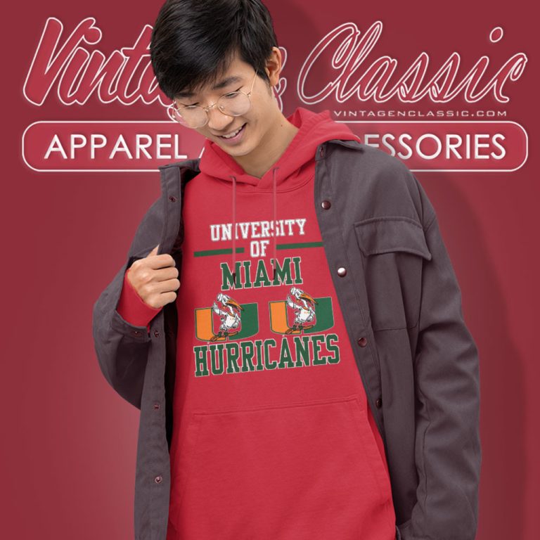Vintage 80s Miami Hurricanes Spellout Graphic Hoodie Vintage 80s Miami Hurricanes Spellout Graphic Hoodie
