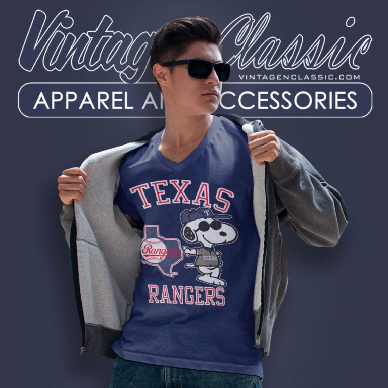 Vintage 80s Texas Rangers And Snoopy V Neck TShirt Vintage 80s Texas Rangers And Snoopy V Neck TShirt