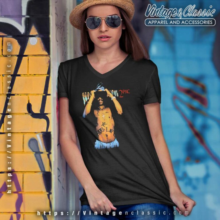 Vintage 90s 2pac All Eyes On Me V Neck TShirt Vintage 90s 2pac All Eyes On Me V Neck TShirt