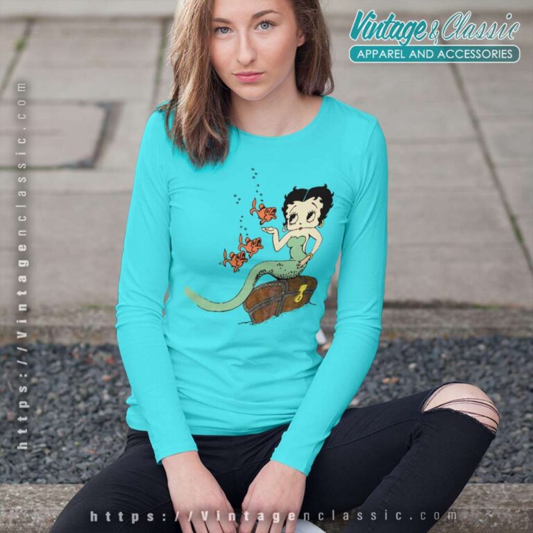 Vintage 90s Betty Boop Mermaid Fish Long Sleeve Tee Vintage 90s Betty Boop Mermaid Fish Long Sleeve Tee