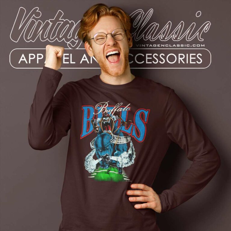 Vintage 90s Buffalo Bills Taz Looney Tunes Wb Tazmanian Devil Long Sleeve Tee Vintage 90s Buffalo Bills Taz Looney Tunes Wb Tazmanian Devil Long Sleeve Tee