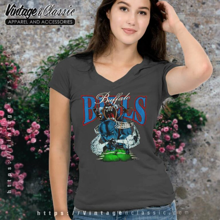 Vintage 90s Buffalo Bills Taz Looney Tunes Wb Tazmanian Devil V Neck TShirt Vintage 90s Buffalo Bills Taz Looney Tunes Wb Tazmanian Devil V Neck TShirt