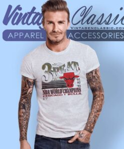 Vintage 90s Chicago Bulls 3 Peat Nba World Champions T Shirt