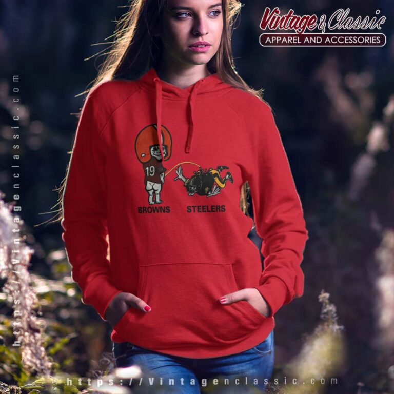 Vintage 90s Cleveland Browns Peeing On The Pittsburgh Steelers Hoodie Vintage 90s Cleveland Browns Peeing On The Pittsburgh Steelers Hoodie