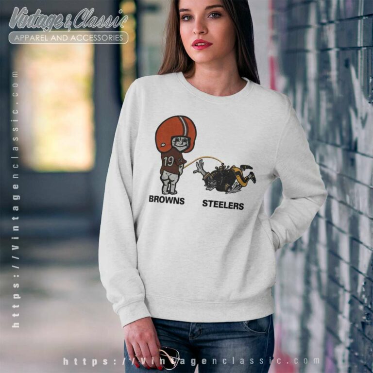 Vintage 90s Cleveland Browns Peeing On The Pittsburgh Steelers Sweatshirt Vintage 90s Cleveland Browns Peeing On The Pittsburgh Steelers Sweatshirt