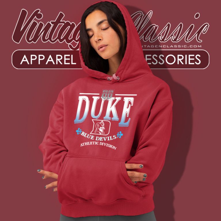 Vintage 90s Duke Blue Devils Athletic Division Big Logo Hoodie Vintage 90s Duke Blue Devils Athletic Division Big Logo Hoodie