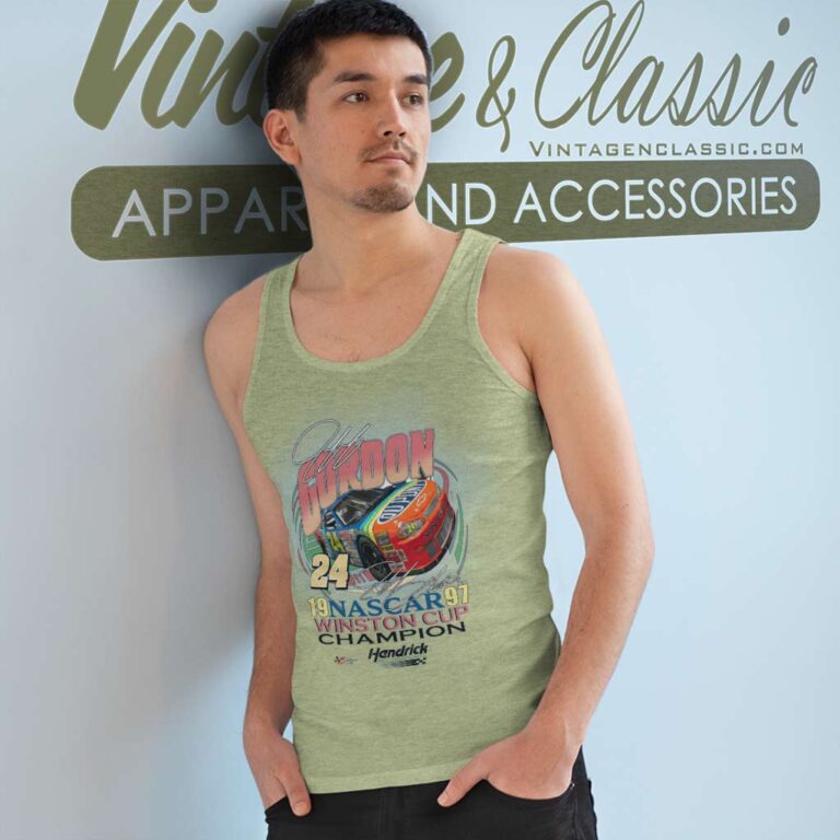 Vintage 90s Jaff Gordon 24 Nascar Racing Tank Top Racerback Vintage 90s Jaff Gordon 24 Nascar Racing Tank Top Racerback