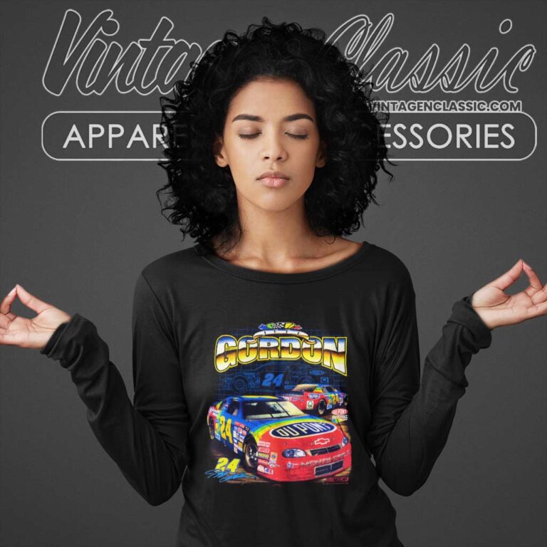 Vintage 90s Jeff Gordon 24 Nascar Driver Long Sleeve Tee Vintage 90s Jeff Gordon 24 Nascar Driver Long Sleeve Tee