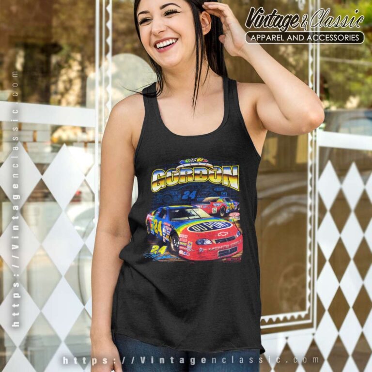 Vintage 90s Jeff Gordon 24 Nascar Driver Tank Top Racerback Vintage 90s Jeff Gordon 24 Nascar Driver Tank Top Racerback