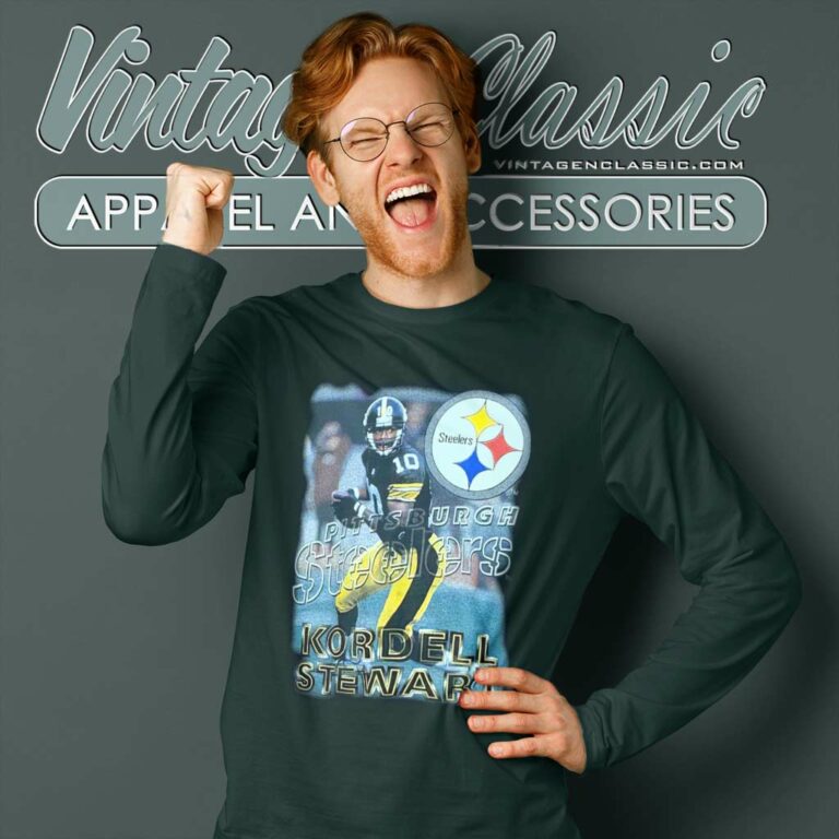 Vintage 90s Kordell Stewart Pittsburgh Steelers Long Sleeve Tee Vintage 90s Kordell Stewart Pittsburgh Steelers Long Sleeve Tee