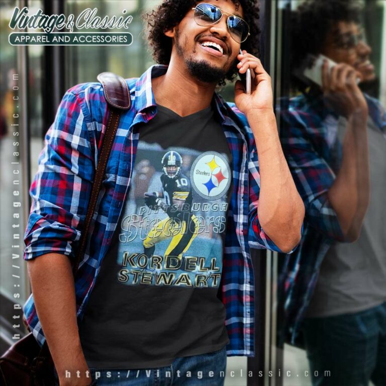 Vintage 90s Kordell Stewart Pittsburgh Steelers V Neck TShirt Vintage 90s Kordell Stewart Pittsburgh Steelers V Neck TShirt