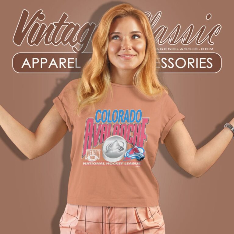 Vintage 90s Logo Athletic Colorado Avalanche Women T Shirt Vintage 90s Logo Athletic Colorado Avalanche Women T Shirt