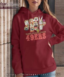 Vintage 90s Looney Tunes San Francisco 49ers Nfl Hoodie
