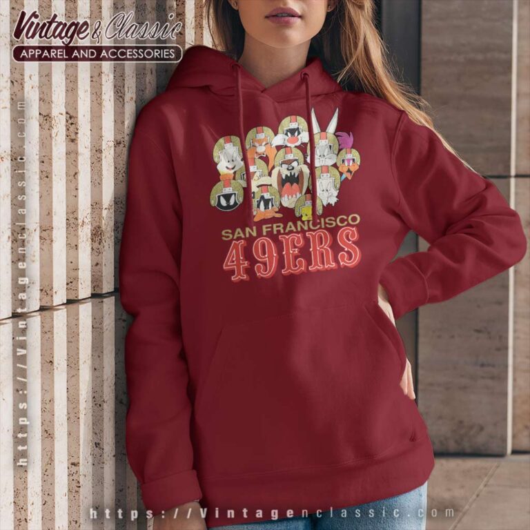 Vintage 90s Looney Tunes San Francisco 49ers Nfl Hoodie Vintage 90s Looney Tunes San Francisco 49ers Nfl Hoodie