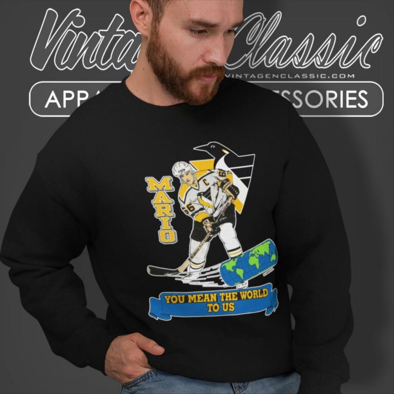 Vintage 90s Mario Lemieux Pittsburgh Penguins Sweatshirt Vintage 90s Mario Lemieux Pittsburgh Penguins Sweatshirt