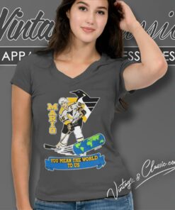Vintage 90s Mario Lemieux Pittsburgh Penguins V Neck TShirt