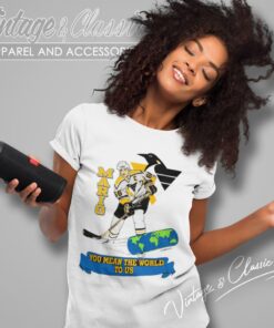 Vintage 90s Mario Lemieux Pittsburgh Penguins Women T Shirt