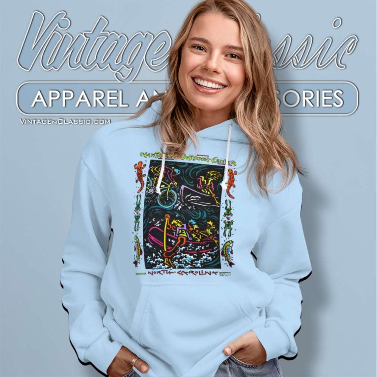 Vintage 90s Nantahala Outdoor North Carolina Cycling Water Hoodie Vintage 90s Nantahala Outdoor North Carolina Cycling Water Hoodie