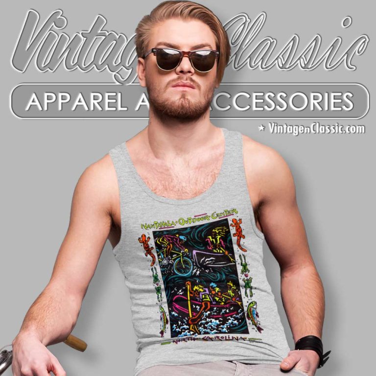 Vintage 90s Nantahala Outdoor North Carolina Cycling Water Tank Top Racerback Vintage 90s Nantahala Outdoor North Carolina Cycling Water Tank Top Racerback